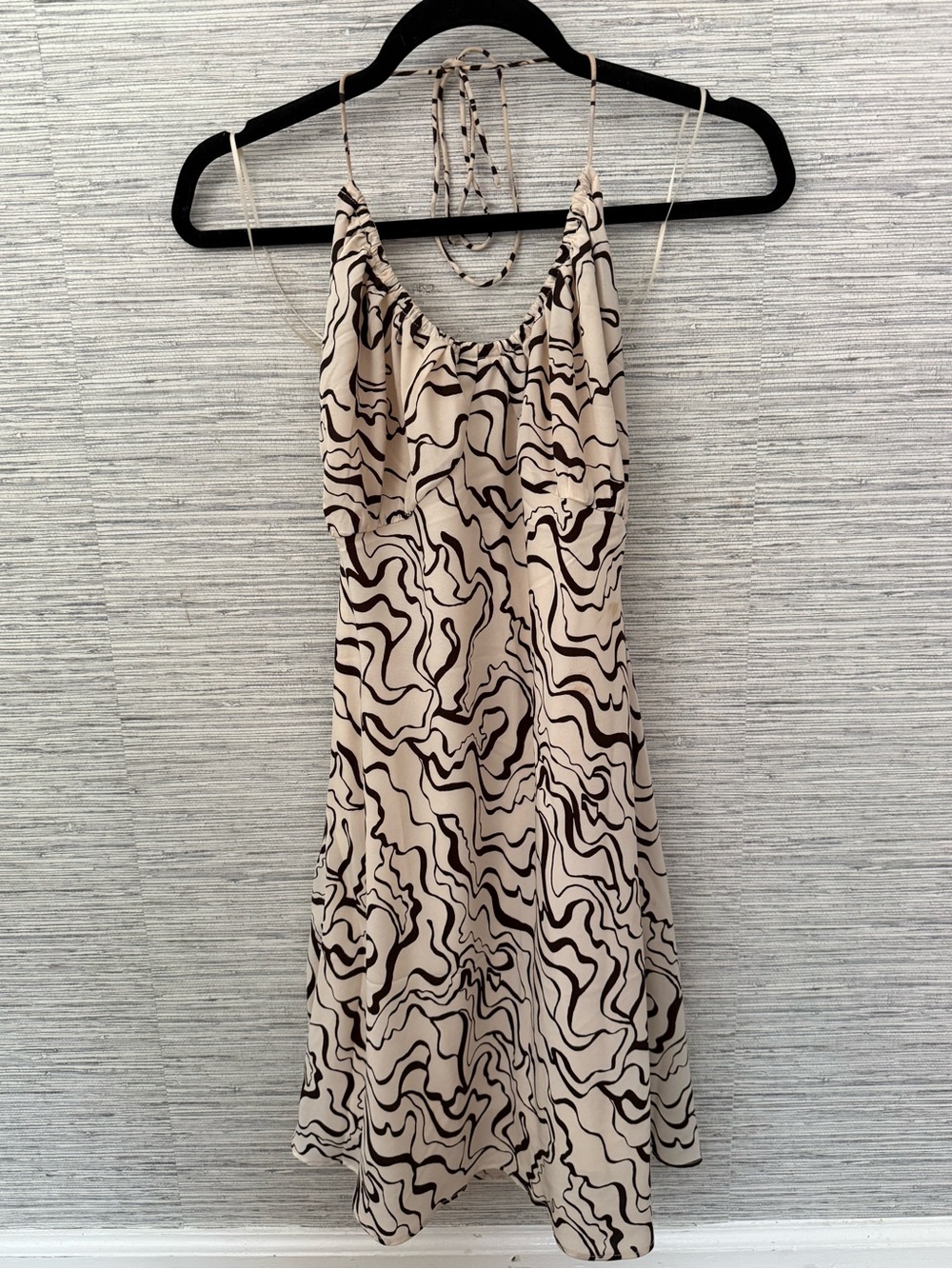 Abercrombie & Fitch Abstract Print Halter Midi Dress – Size Medium